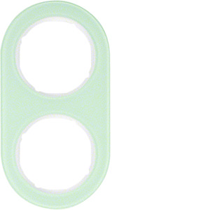 Afdekraam 2-v Serie R.classic Glas polarwit