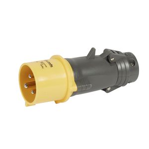 Stekker recht 110V 32A 3-polig IP67 kunststof Hypra