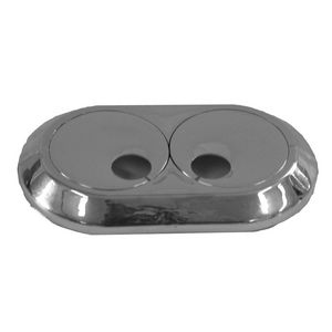 CV Pijprozet dubbel 15mm kunststof verchroomd VVE=10