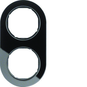 Afdekraam 2-v Serie R.classic Glas zwart