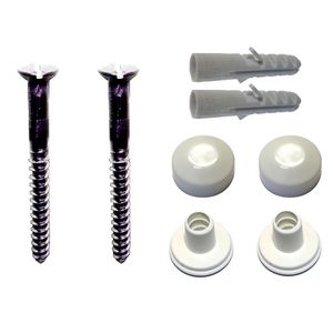 WC-set Behoe 2 6x70 6K ijzer verz. Wit m. pluggen VVE=100