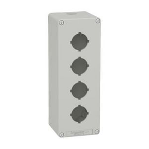 Lege behuizing Zamak Grijs RAL7035 4 uitsparingen 30mm 80