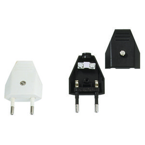 Eurostekker 2,5A/250V zwart