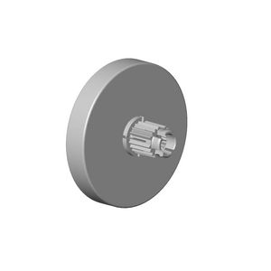 Rozet 50x50x9,5mm chr geborsteld 04277400200-93
