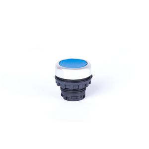 Drukknop vlak tijdelijk zonder bedrukking blauw