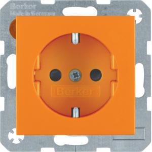Wandcontactdoos RA schroef berker S.1/B.3/B.7 oranje mat