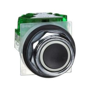 Drukknop Verzonken Terugvering 30mm 1NO Zwa Harmony 9001K