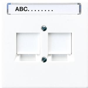 Afdekking a.wit v.mod.jack 2-voudig LS990 VVE=10