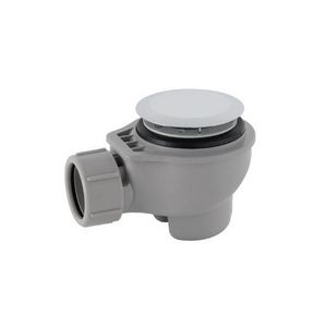 Douchebaksifon met afdekkap chroom v. 52mm gat