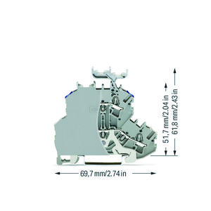 2etageklem Afscherm-/rijg afsluitplaat 2248/099-000 VVE=50