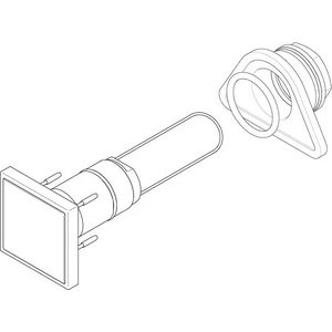 Bedieningselement opbouw 138x88x90mm Dark Platinum geb