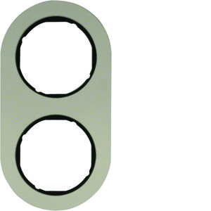 Afdekraam 2-v Serie R.classic aluminium/zwart