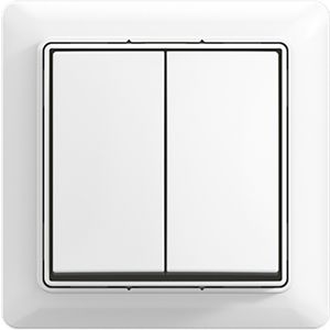 Opbouw wipschakelaar met montageplaat serie 10AX 250VAC balance AP+ alpine wit
