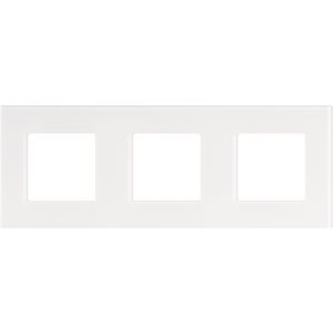 3-Voudige afdekplaat 71mm centerafst. Pure liq. snowwhi
