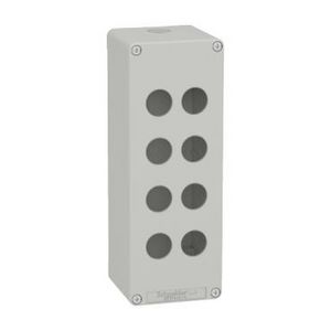 Lege behuizing Zamak Grijs RAL7035 8 uitsparingen 22mm 80