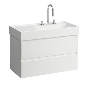 Lani badmeubel 900 2 lade icm Kartell wastafel 810339 wit