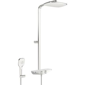Emotion thermostatisch douchesyst. chroom/wit m.losse handd.