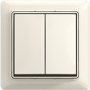 Opbouw wipschakelaar met montageplaat wissel 10AX 250VAC balance AP+ wit.