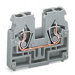 2-draads klem z. drukknop z. klikvoetje grijs VVE=100