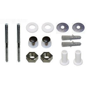 Urinoirbevestigingsset chroom M10x140mm m.sierkap Ø42mm