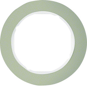 Afdekraam 1-v Serie R.classic edelstaal/polarwit