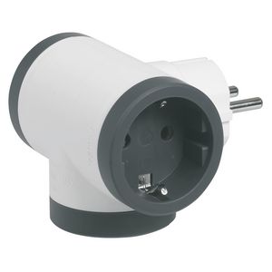 Contactstop Premium 3x2P + A wit-grijs VVE=10