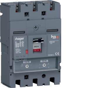 Vermogensautomaat h3+ P250 TM 3P3D 200A 50kA boutaansl.