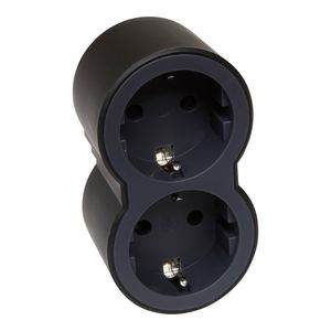 Contactstop Dominio 2x2P + A zwart VVE=10