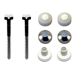 WC-set Behoe 2 6x70 6K rvs Wit en Chroom m. pluggen VVE=100