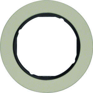 Afdekraam 1-v Serie R.classic edelstaal/zwart