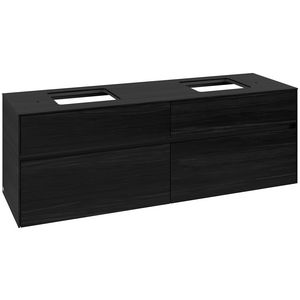Wastafelonderkast Collaro 1600x548x500mm Black Oak C13700AB