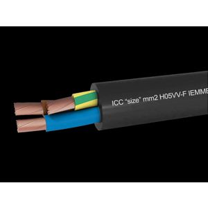 Ring a 100m. mantelleid 2x0,75mm² zwart Eca buitendiam 6,2mm