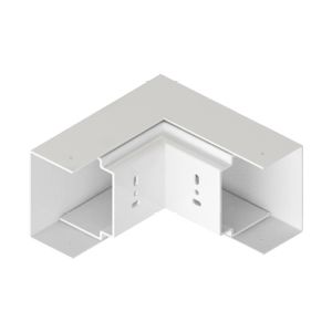 Buitenhaakse bocht 90° aluminium wit RAL9010 set (2-delig) tbv leidinggoot