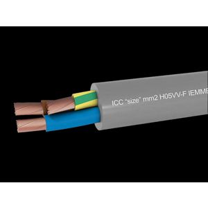 Ring a 100m. mantelleid 2x0,75mm² grijs Eca buitendiam 6,2mm