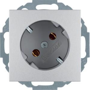 Wandcontactdoos RA diagonaal 45° berker S.1/B.3/B.7 alulook