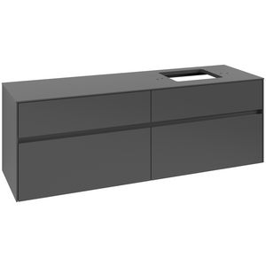 Wastafelonderkast Collaro 1600x548x500mm Graphite C136B0VR