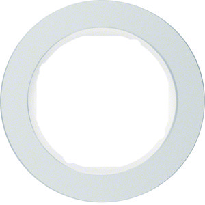 Afdekraam 1-v Serie R.classic aluminium/polarwit