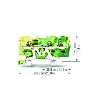 3-draads aardklem 4mm² voor Ex e II-groenl VVE=50