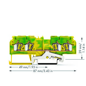 4-draads aardklem 4mm² Markering zij/midden 999-940 VVE=50
