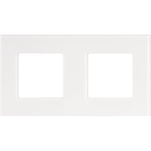 2-voudige afdekplaat hoh 71mm Pure liquid snow white
