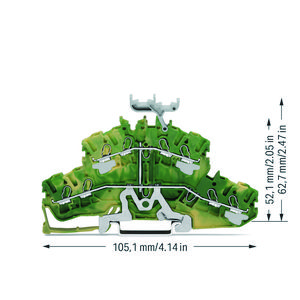 4-draads 2etageklem 8-draads aardklem 2,5mm² 2437 VVE=50