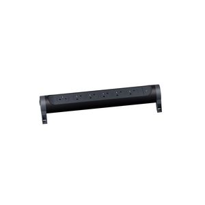 Contactdoos standaard 6xPA z.snoer zwart-wit VVE=5