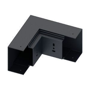 Buitenhaakse bocht 90° aluminium antraciet RAL7016 set (2-delig) tbv leidinggoot