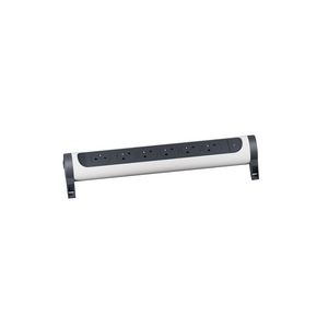 Contactdoos standaard 6xPA z.znoer zwart-wit VVE=5