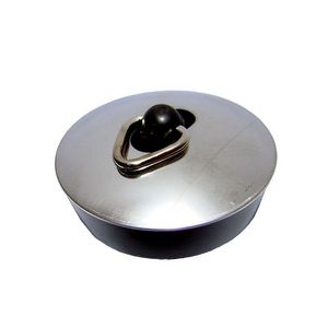 Plugstop 45,5mm chroom kapje Zwart kunststof m. triangel VVE=20