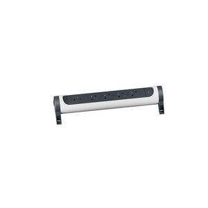 Contactdoos standaard 5xPA z.snoer zwart-wit VVE=5