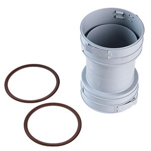 Rookgasleid - kit in T, flex 100