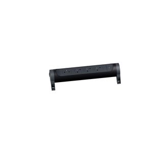 Contactdoos standaard 4xPA z.snoer zwart VVE=5