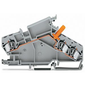 3-draads rijgklem 6mm² bev.testbus grijs 282-866 VVE=20