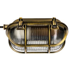 Verlichtingsarmatuur Bulkhead AHOI E27 Alu brons ovaal IP64